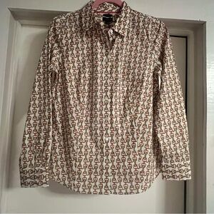 NWT Talbots Non Iron Shirt Long Sleeve Button Down Womens Size 6